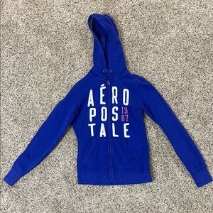 Aeropostale Royal Blue Zip-Up Hoodie